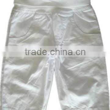 latest fashion plain white pants baby boy summer loose pant