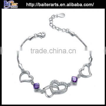 High Polished Intercross 925 Sterling Silver Flat Open Bridal Bracelet photo-6