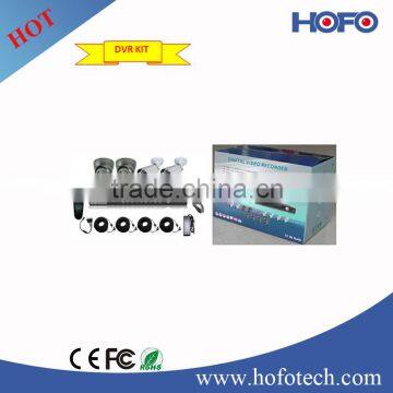 realtime recording H.264 compression cctv system 4CH DVR kits,wireless nvr kit