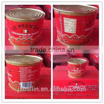 Canned tomato paste, with 28%-30% brix ,best price,hard open and easy lid