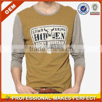 Custom long sleeve printed t shirts with fashion logo