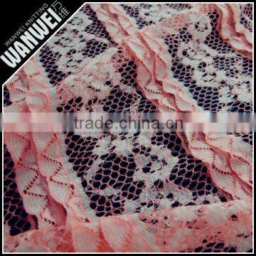 nigeria design cord lace fabric very popular color teal orange guipure lace viscose nylon elastane fabric A-118