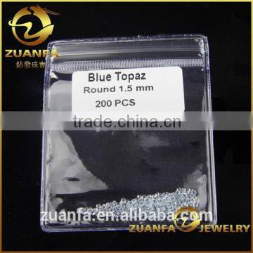 hot sale alibabagolden gemstones supplier round brilliant cut small size london blue topaz beads