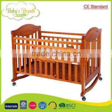 WBC-19B CE standard baby cribs softtextile baby swing bed attaches to parents bed