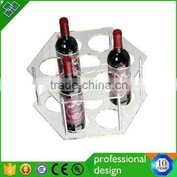Wine Holder Wholesale Price Clear Acrylic Wine Rack Display For Supermarket Hot Bending Plexiglass Wine Display Rack