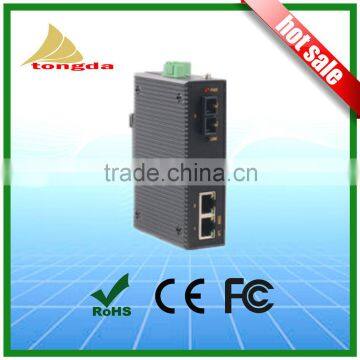 Industrial 1x100Base-FX +2x10/100Base-TX Ethernet Industrial Fiber Optic Media converter