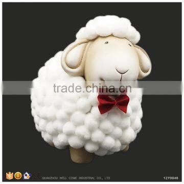 Pom Pom Coating Ceramic Plush Sheep