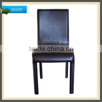 Dining Chair genuine leather pu chair wood design dining chair