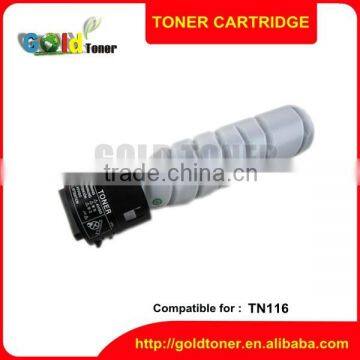 Compatible toner cartridge TN116 for use in bizhub 164 184 7718 copier machines