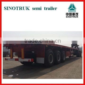 2016new high quality low price China factory 20ft 40ft 3axle container flatbed semi trailer for sale