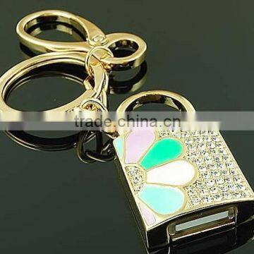 1 gb - 256 gb fashion classic form diamond key chain usb stick wholesale free shipping