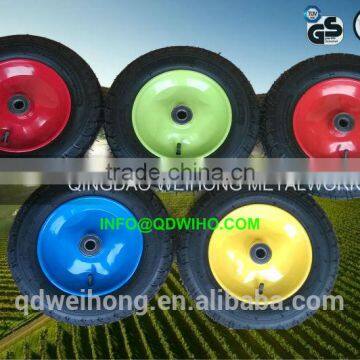 11years factory Metal Plastic Rim Air Pneumatic wheel for wheelbarrow