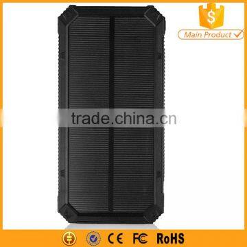 China Factory Portable Solar Power Bank 12000mAh with CE ROHS FCC