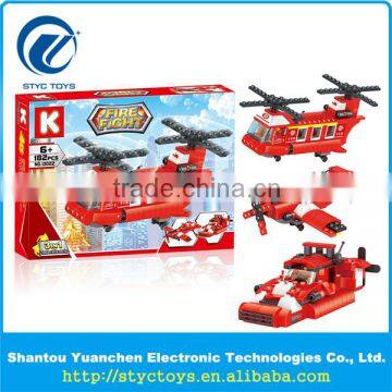 2016 Hot selling cheap funny 3 in 1 182pcs DIY ABS plastic intelligence building blocks set toys for kids