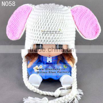 baby rabbit beanie hats & knitted cap handmade crochet knitting