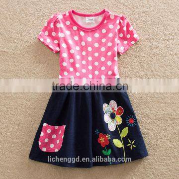 4-8y (h5748) Girls new dresses polka dot summer children clothes Neat branded hot girls dresses