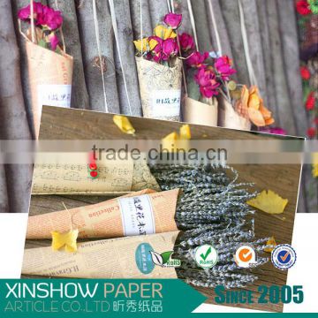 2016 New products 80g printed kraft paper wrapping paper for bouquets                        
                                                Quality Choice