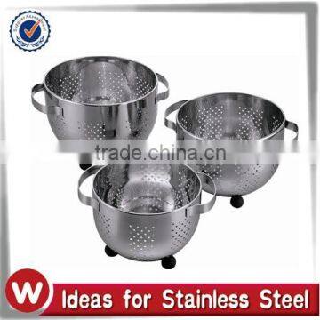 Stainless Steel Colander With Silicone Feet