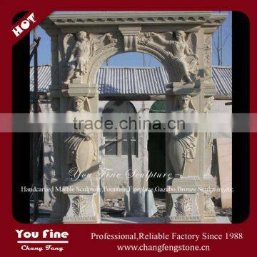 Natural Carving Stone Door Surround For Sale