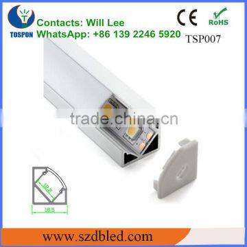 Alloy 6063 Series Aluminum Led Profile PC Cover Clear/frosted/milky photo-3