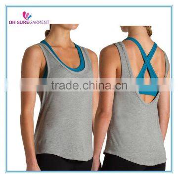 100% cotton womens dance wear tank top