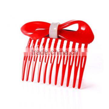 Fashion cellulose acetate bow knot Insert Comb