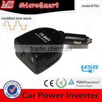 factory price DC12V 75w car power interver with USB