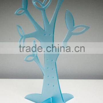 blue tree shaped earring display stand,acrylic jewelry display