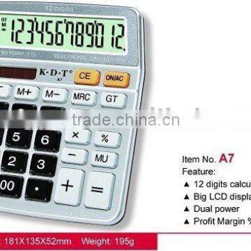 electronic calculator 12digits calculator A7