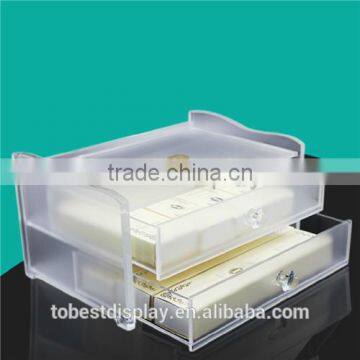 frosted handmade gold acrylic consumable box,acrylic consumable box with drawer