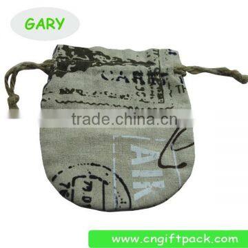 Custom Logo Bracelet Packaging Retail Linen Bag Full Printing