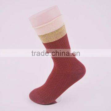 lady 200N fashion socks; with lurex strip under the cuff custom sock