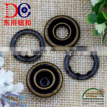 Big Size Custom Logo Engraved Metal Ring Prong Snap Button for Jeans photo-3