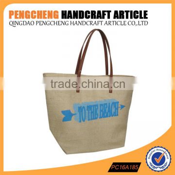 Natural jute shopping bag