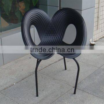 Modern Butterfly Shaped Dining Chairs Plastic Chairs With Metal Legs photo-5