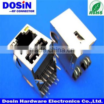 factory direct RJ45 modular Connectors for pcb mount with LED