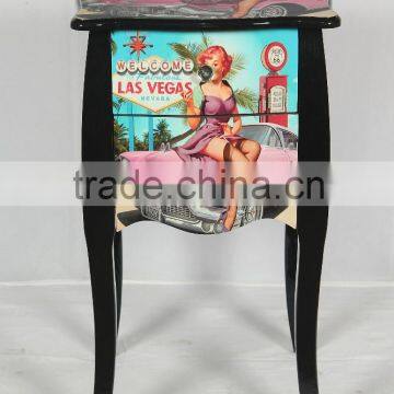 Marilyn Monroe Design Antique Wooden Dressing Cabinet