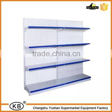 retail store single side metal wall wire shelving