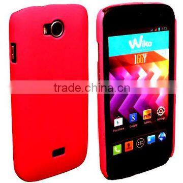 for wiko iggy high quality dark pink colorful rubber painting case factory price