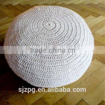 Crocheted Knitted Pouf knitted pouf ottoman Cotton pouf knitted                        
                                                Quality Choice