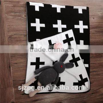 Baby Cross style knit blanket knitted cotton baby swaddle blanket