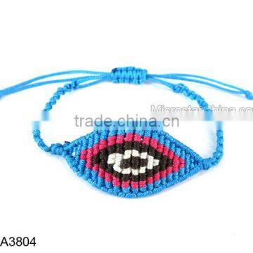 Blue braided Eye Bracelet Macrame Bracelet