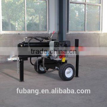 hot selling 42t 610mm horizontal log wood splitter with log tray from Laizhou