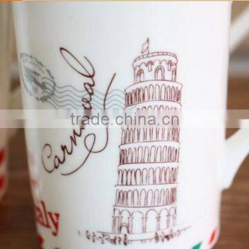 Hot-selling Summer New Creative Iron Tower and Statue of Liberty Ceramic Office Mug With Cover and Spoon photo-6