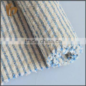 new products 2015 yarn dyed pique stripe fabric linen cotton blue and white stripe fabric