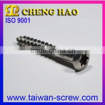 Six-Lobe Oval Head Tapping Stainless Steel Screw Fastener