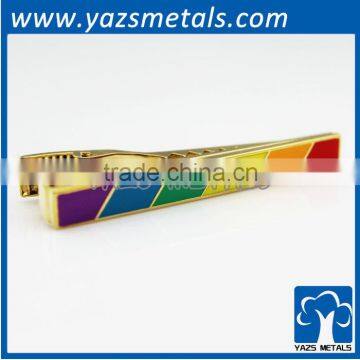 wholesale gold rainbow tie clip