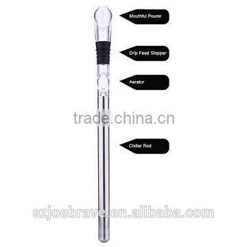 Wine Chiller Cooler Stick 3-in-1 Stainless Steel Wine Bottle Pourer Cooler Stick With Pourer Spout photo-4