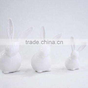 Cute Craft Decorative easter ceramic white rabbits deocrations for Easter