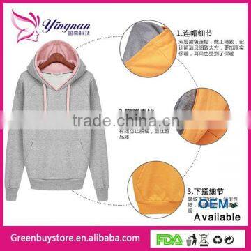 2014 Spring Autumn Women Fashion Woolen Hoodie Plus Size Sport Sweater